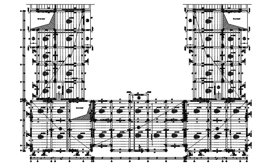 Structural coffrage RCC design plan drawing and their all section on 2D Autocad dwg file ,cad file.