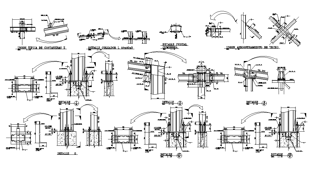 Structural detail drawing has given in this Autocad drawing file. Download now.