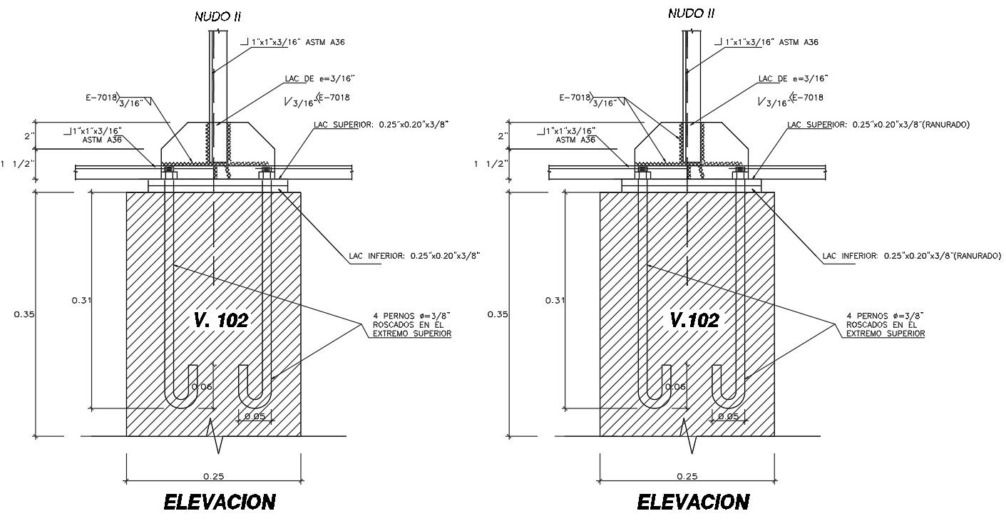 Structural detail separated in this Autocad drawing file. Download this 2D autocad DWG File.
