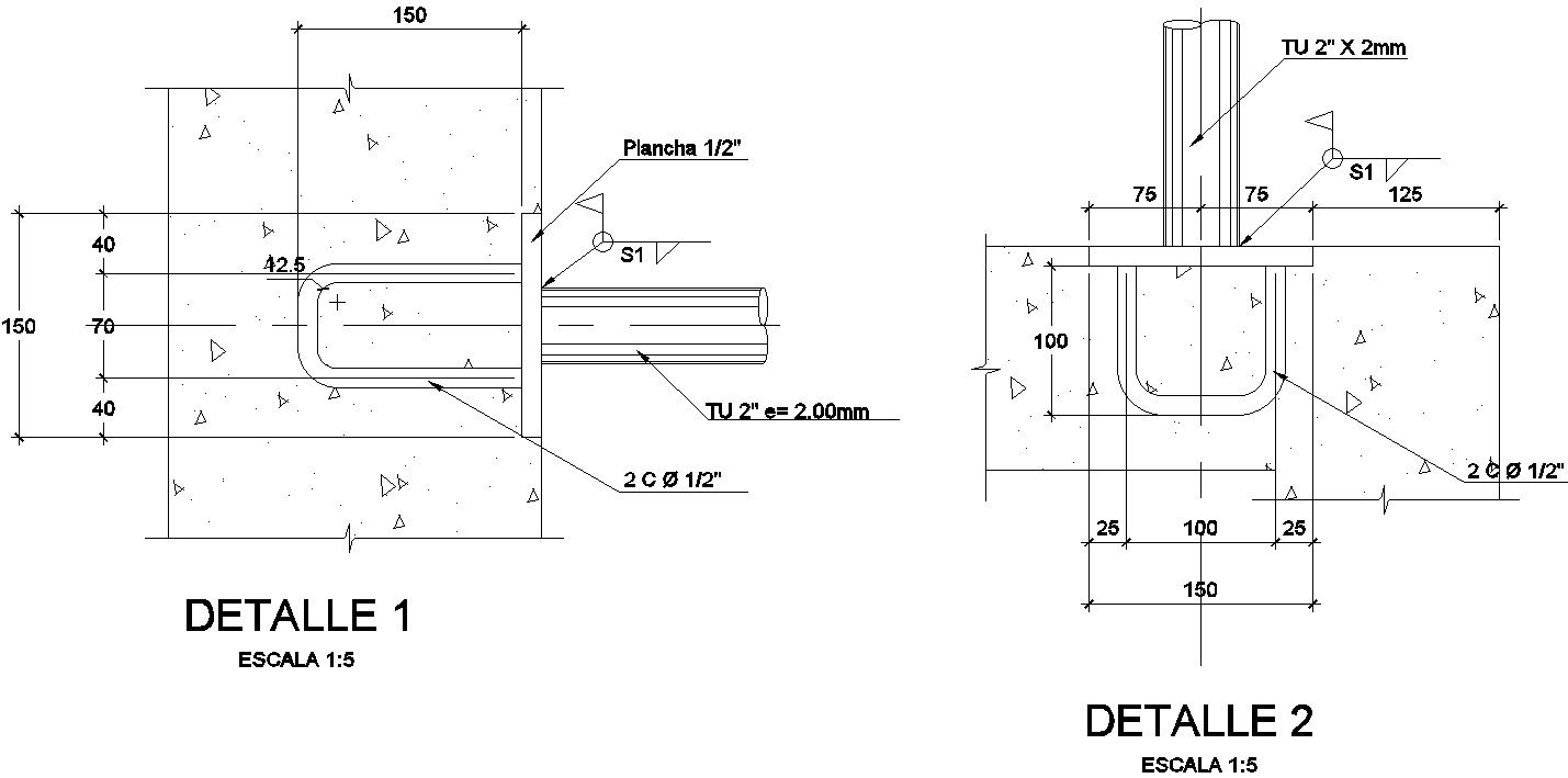 Structural member design in detail AutoCAD drawing, dwg file, CAD file