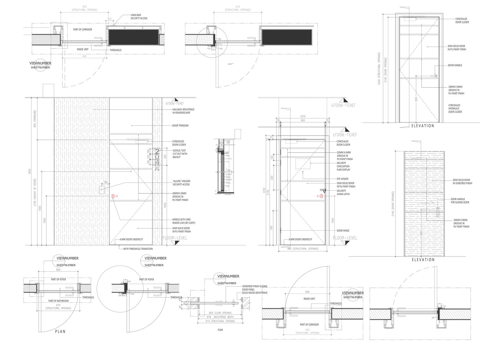 Structural opening section detail in plan and elevation DWG AutoCAD drawing