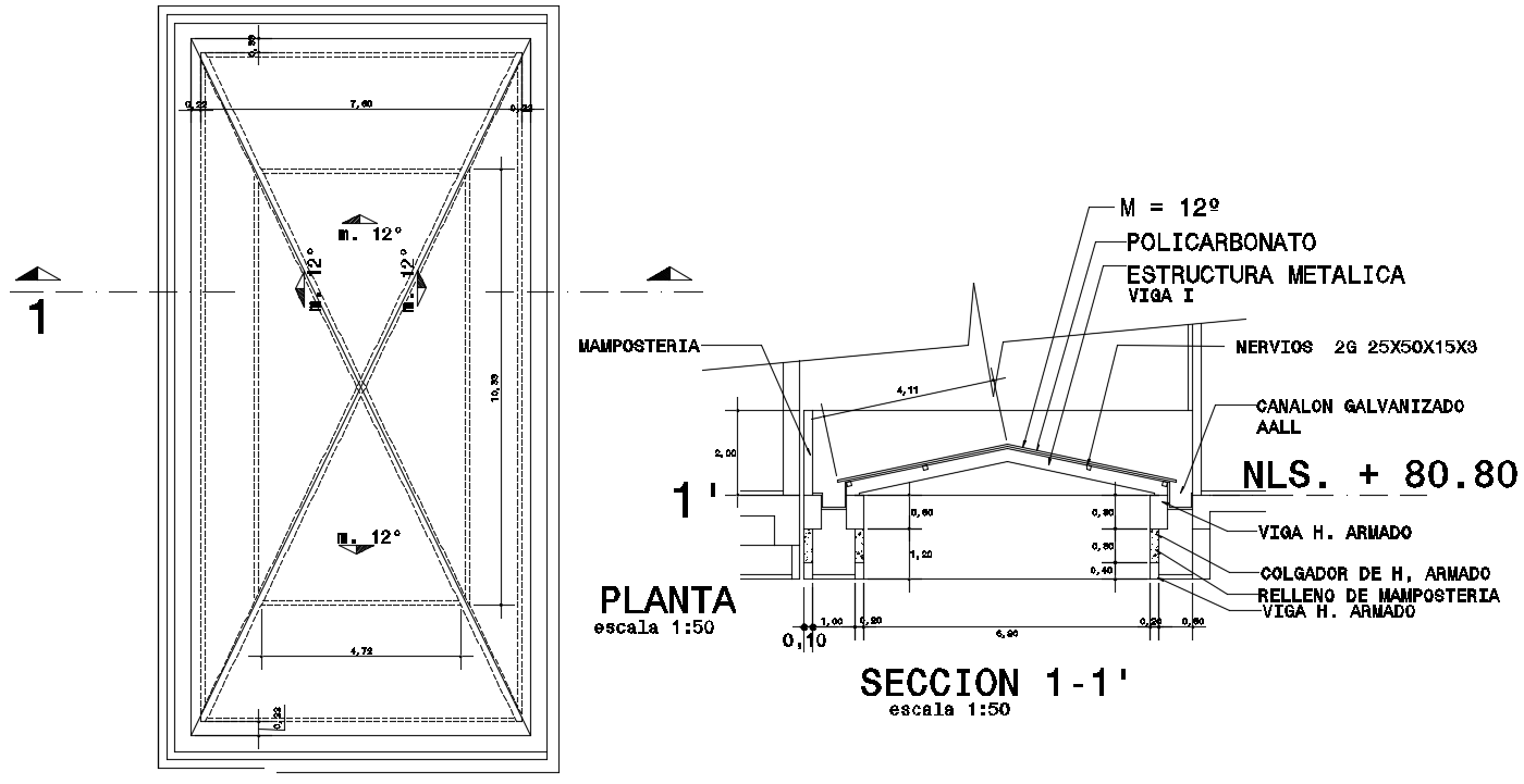 Structural truss detailed section plan CAD drawing files are given. Download now.