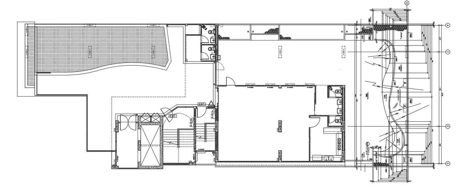 Structural wall layout details in AutoCAD, dwg file.