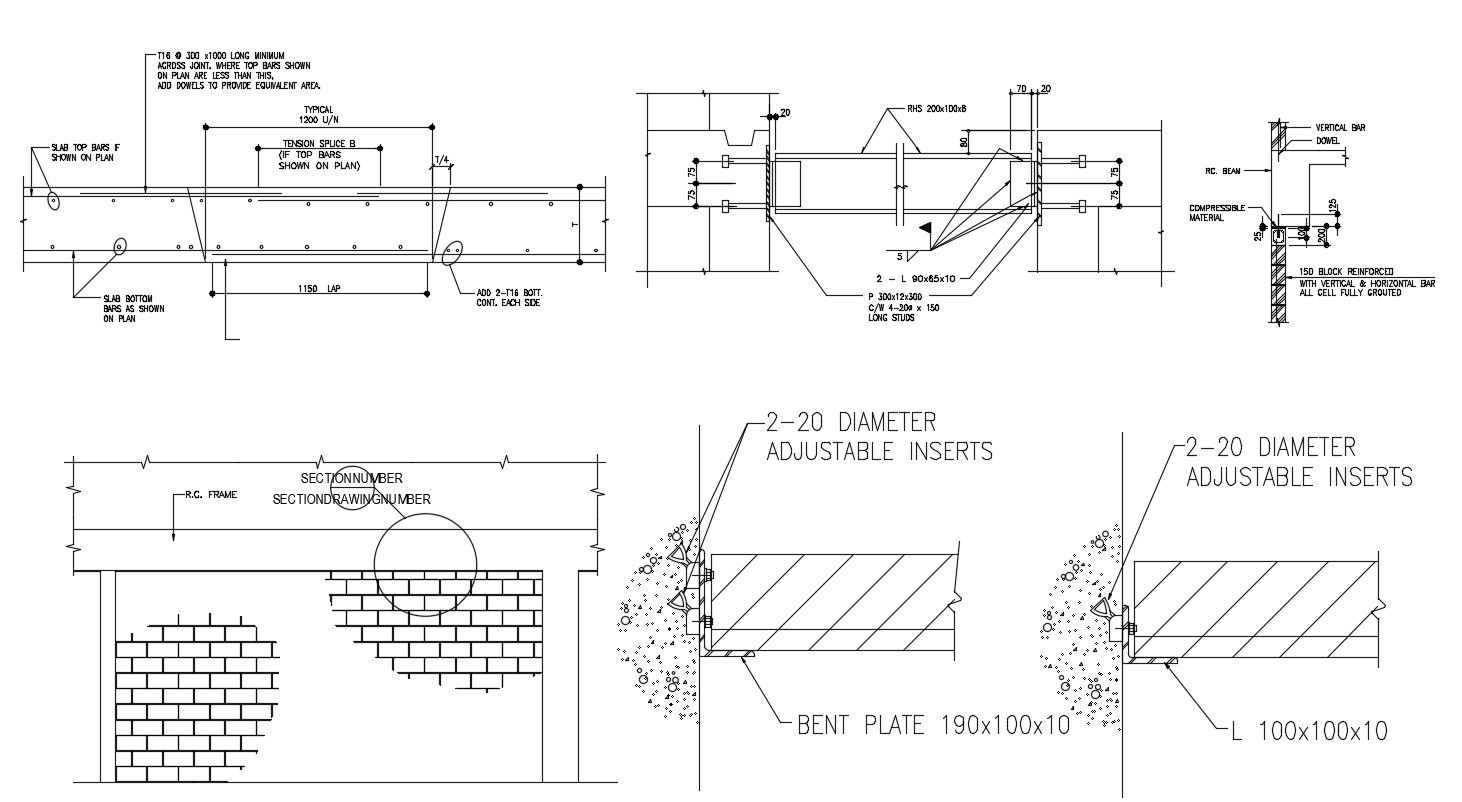 Structure Beam Design Drawing DWG Drawing Free Download