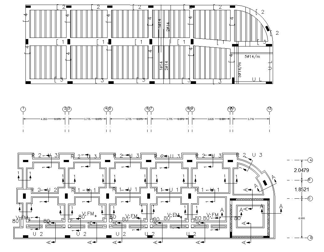 Structure Column Foundation And Beam Layout Design 