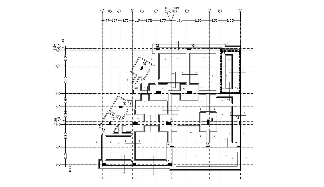Structure Column Foundation Design AutoCAD File Drawing