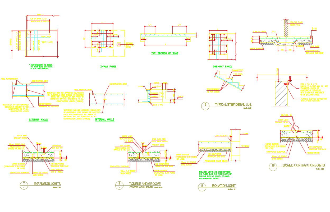 Structure Design Of Concrete Expansion Joint AutoCAD File