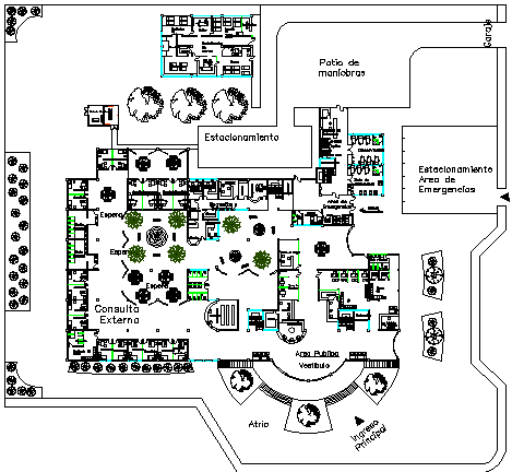 Structure Details of Pediatric Hospital Three Story Design dwg file