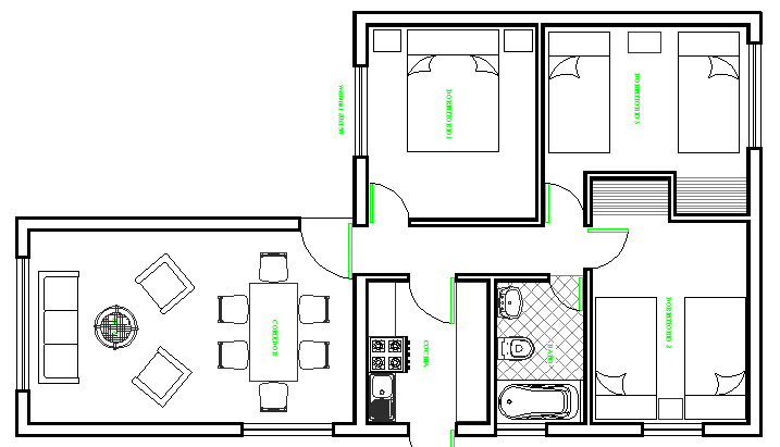 Structure Details of Single Family House Design dwg file