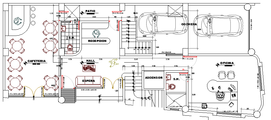 Structure Details of Three Star Hotel Architecture Design dwg file