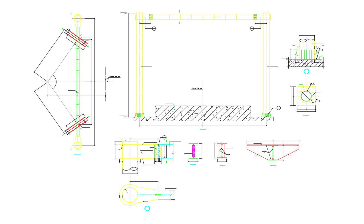 Structure Foundation Design Of Column AutoCAD File