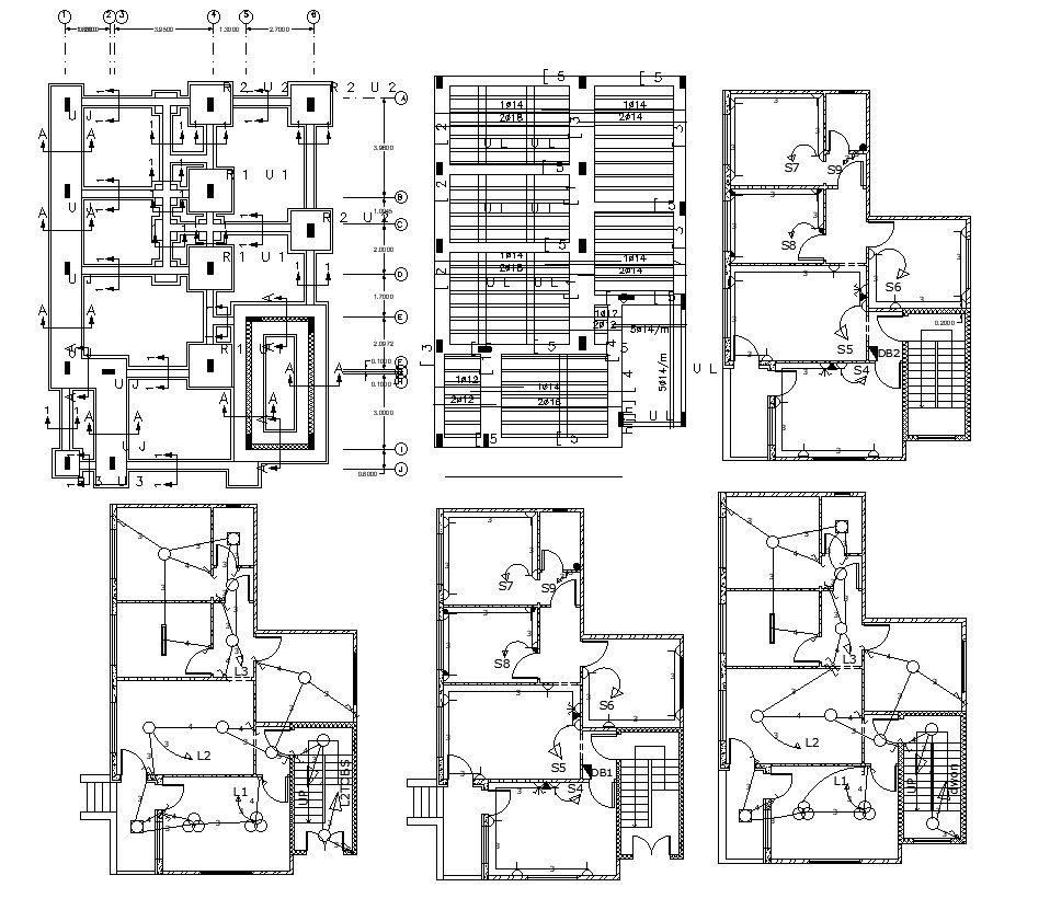 Structure Foundation Drawing Of Bungalow DWG File