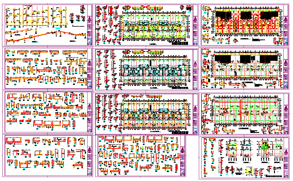 Structure Foundation plan and section detail dwg file