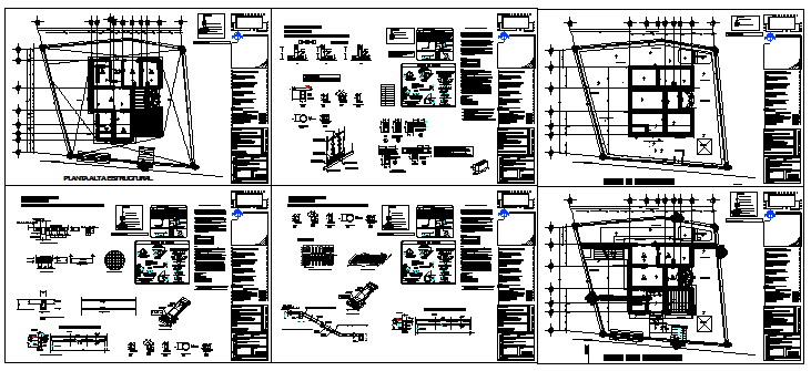 Structure and foundation detail of residential house design drawing