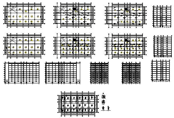 Structure design drawing of building design drawing
