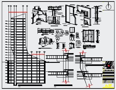 Structure design drawing of office building design