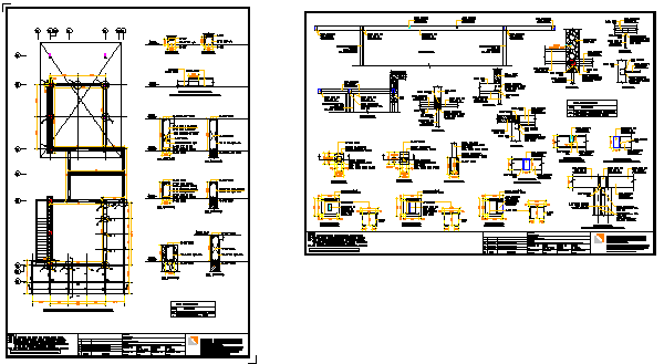 Structure detail drawing of Ground floor lintel level roof design drawing