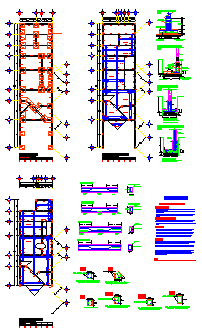Structure detail drawing of Single family House design drawing