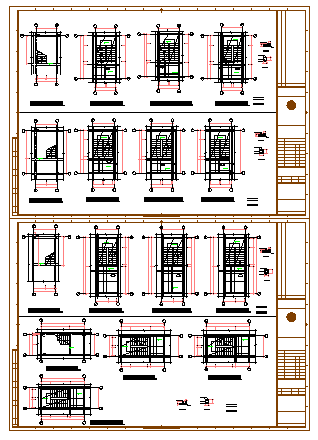 Structure detail drawing of staircase design drawing