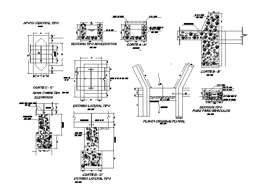 Structure detail drawing separated in this AutoCAD file. Download the AutoCAD file.