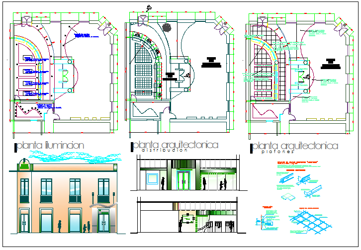 Structure detail of architecture plan dwg file