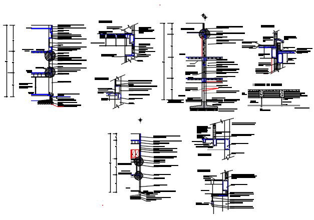Structure detail section view dwg file,