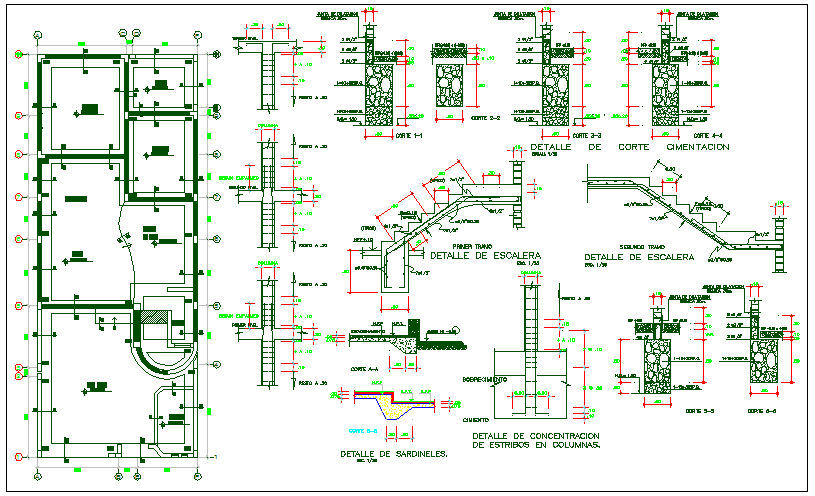 Structure detail view dwg file