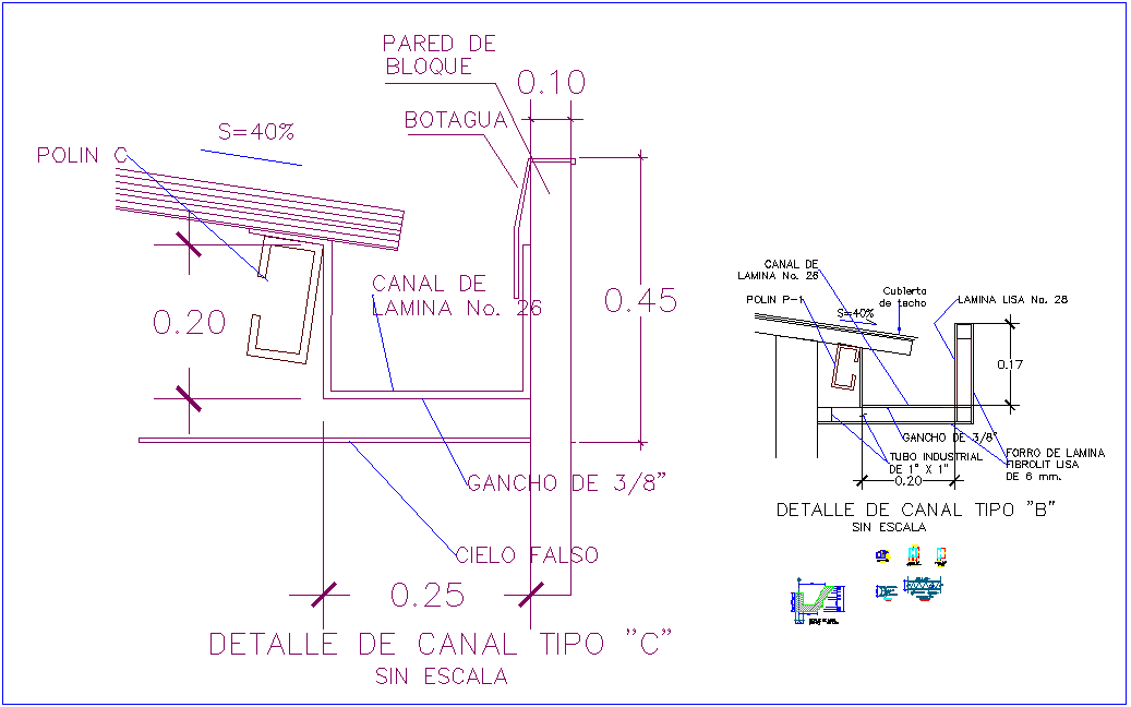 Structure detail view for house for two level dwg file