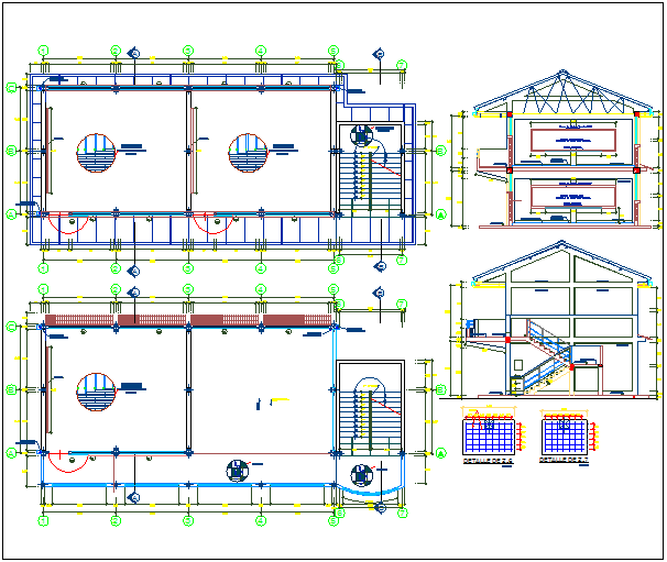 Structure detail view with specification detail dwg file