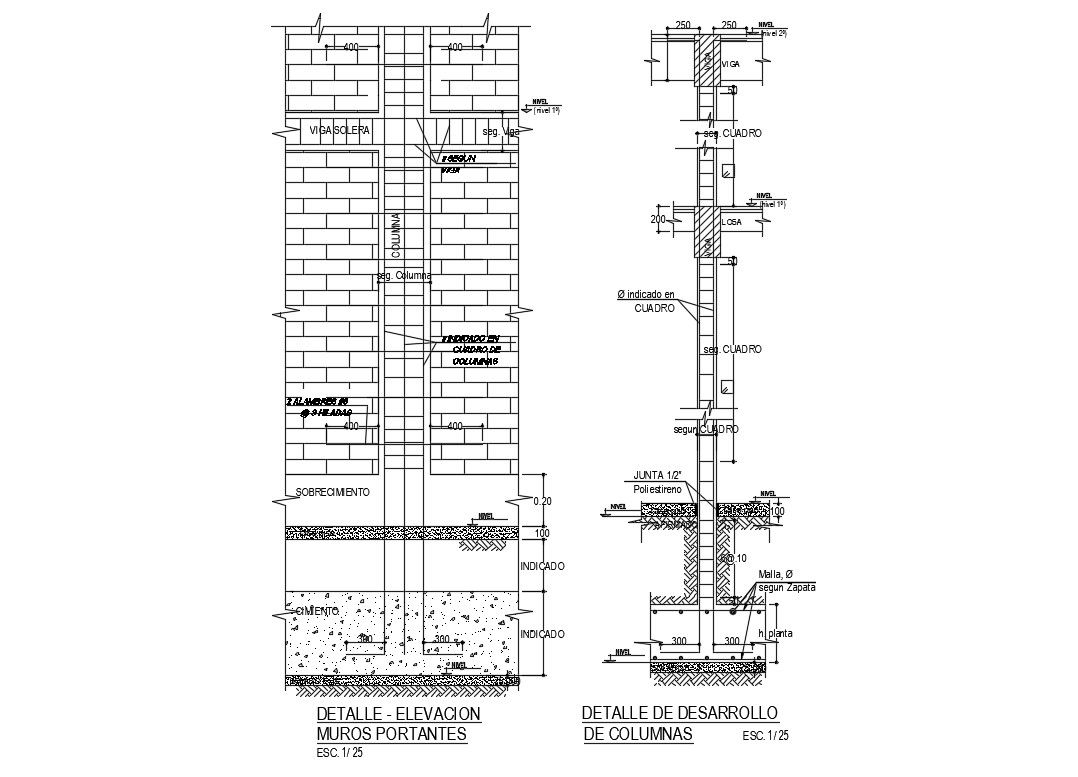 Structure plan construction details of office cad drawing details dwg file