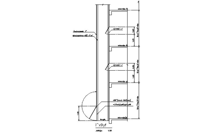 Structure detail elevation provided in this cad drawing file. Download this 2d AutoCAD drawing file.