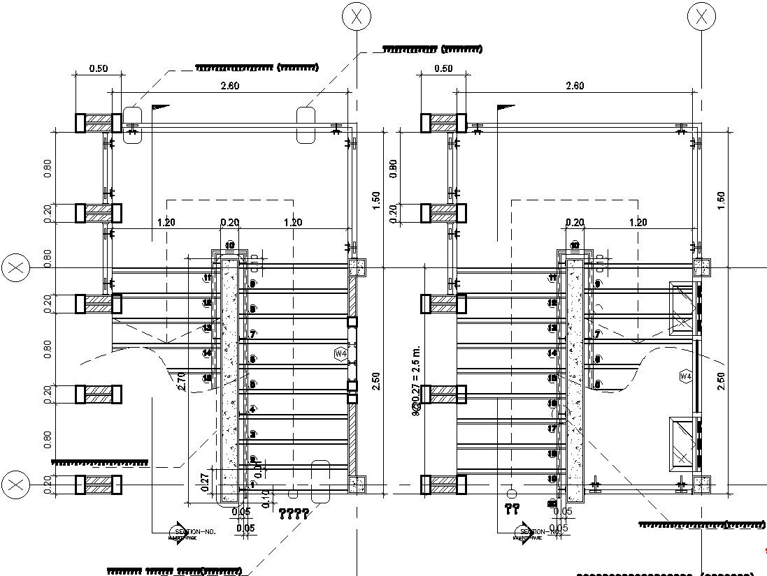 Structure of stair in detail AutoCAD drawing, dwg file, CAD file