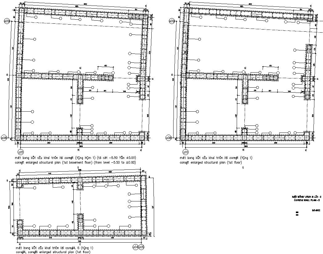 Structure plan of foundation layout AutoCAD file , 2d drawing
