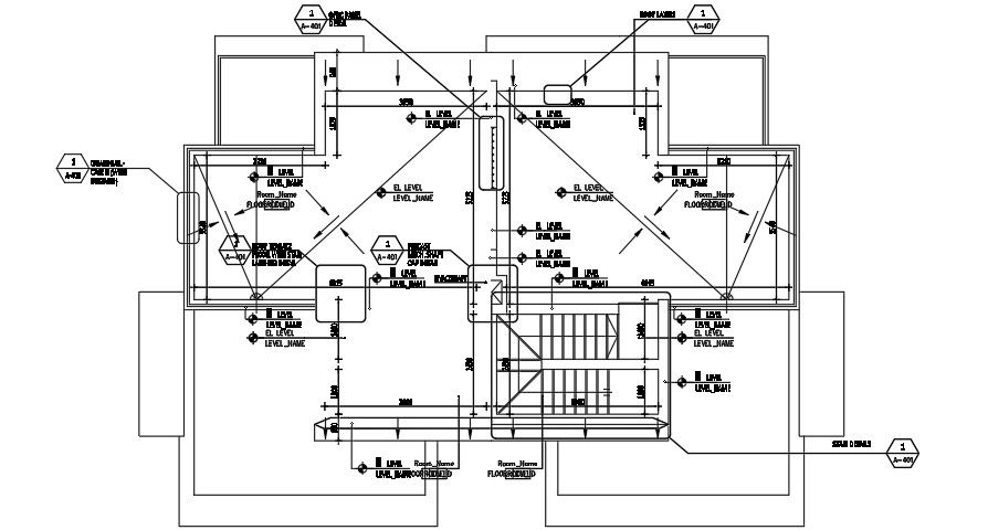Structure plan of two STOREY house.
