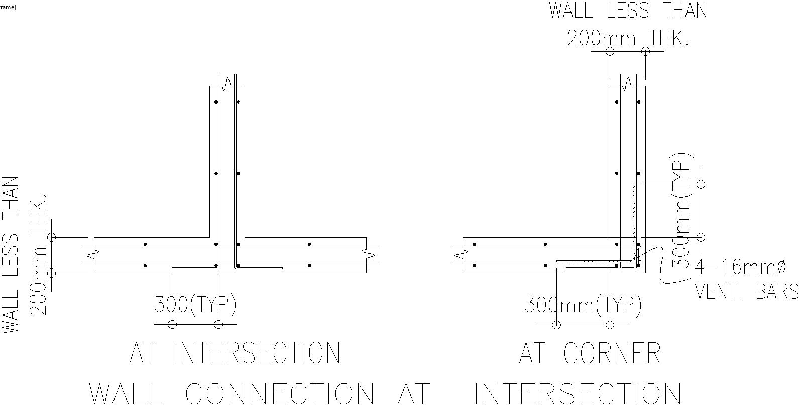 Structure wall details autocad file , cad drawing , dwg format