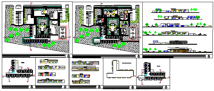 Student residence hostel design drawing