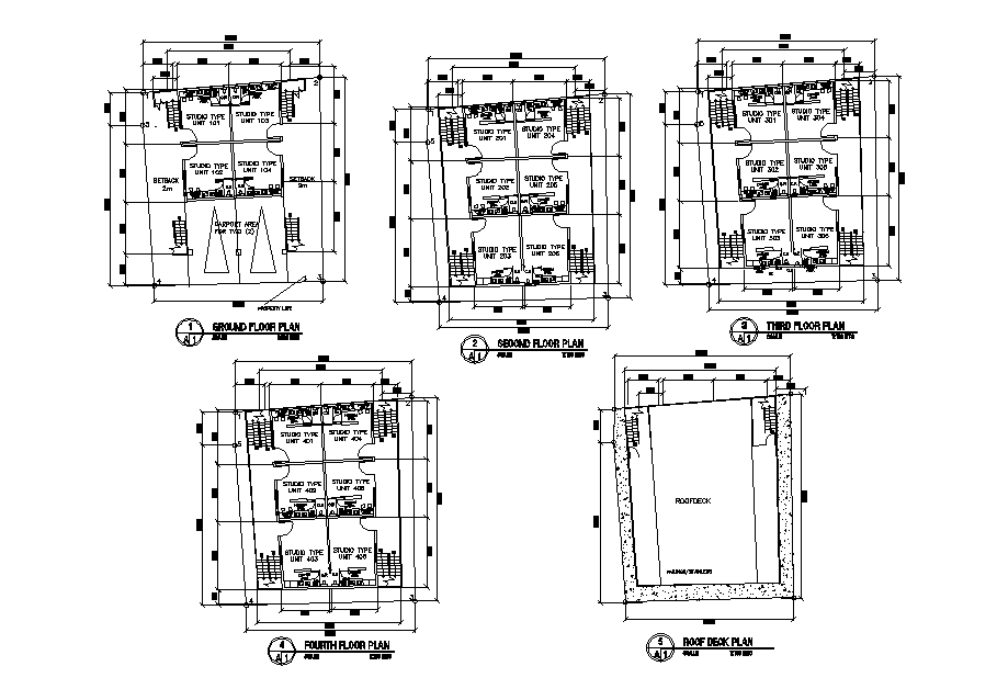 Studio Apartment Floor Plan AutoCAD Drawing DWG File