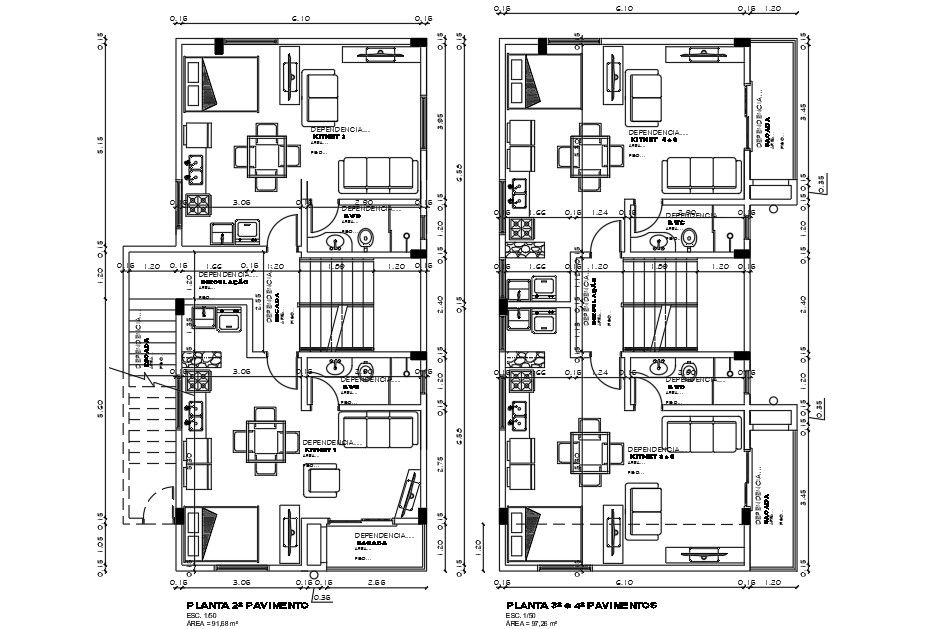 Studio House Plan AutoCAD Drawing Download DWG File