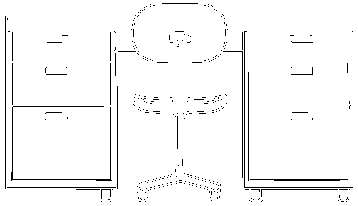 Study table and chair design elevation detail DWG AutoCAD drawing