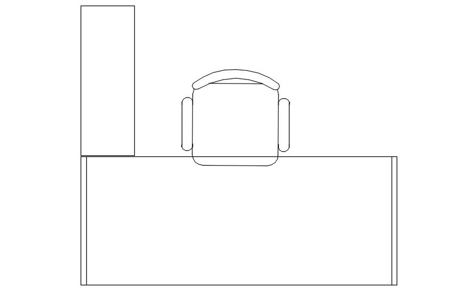 Study table plan cad blocks in AutoCAD, dwg file.