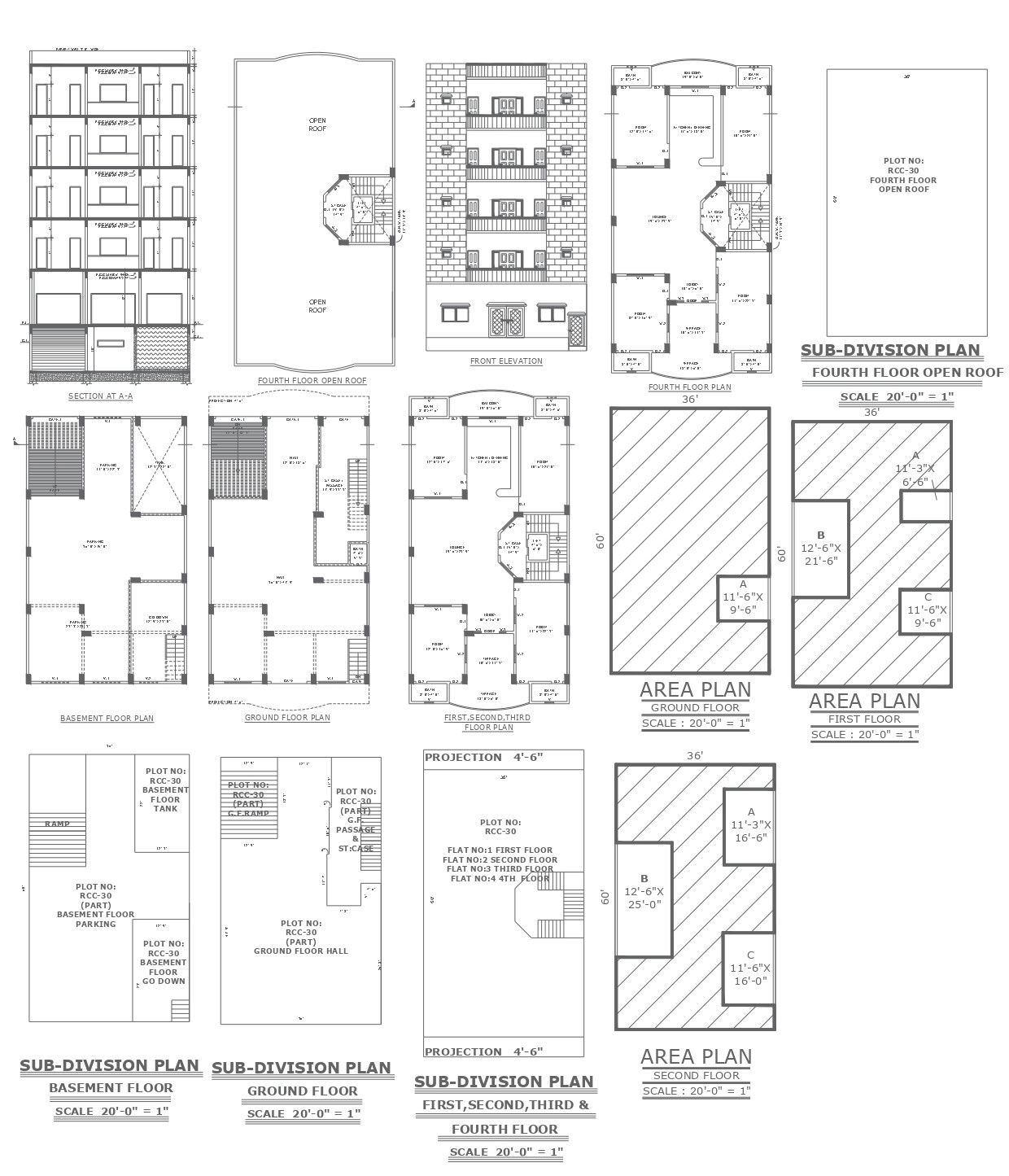 AutoCAD File Shows Subdivision Plan and Elevation Detail