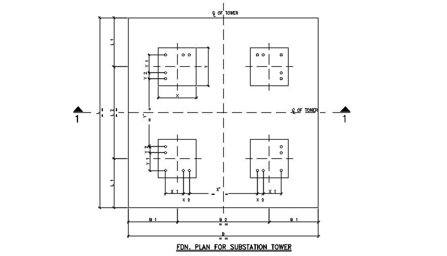 Substation tower detail file. Download cad DWG file | CADBULL