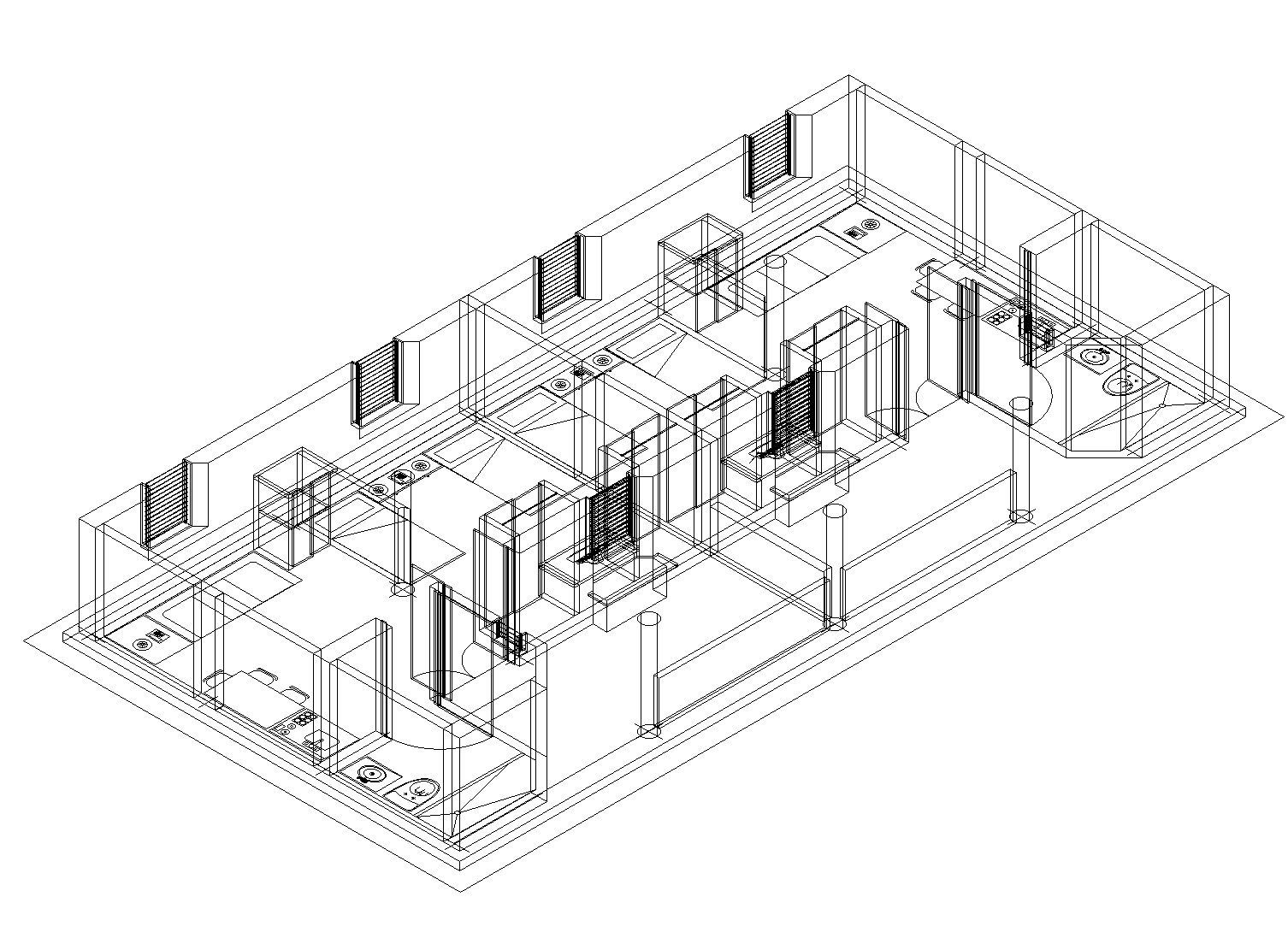 Suit for hotels plan detail dwg file.