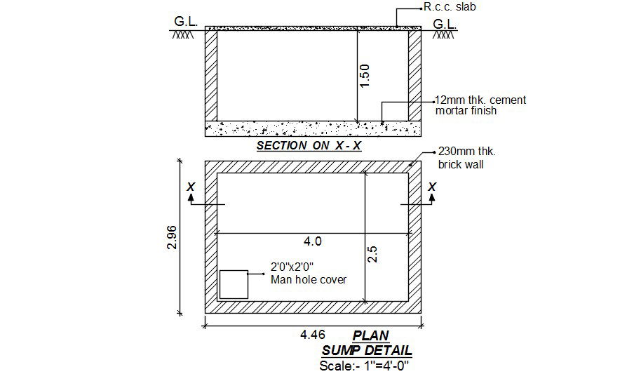 Sump detail drawing. Download autocad DWG file | CADBULL