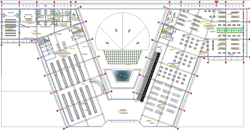 Super market architecture layout plan details dwg file