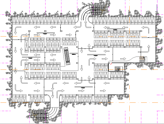 Super market architecture layout plan details dwg file