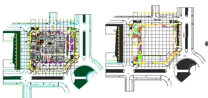 Super market ground floor layout plan details dwg file