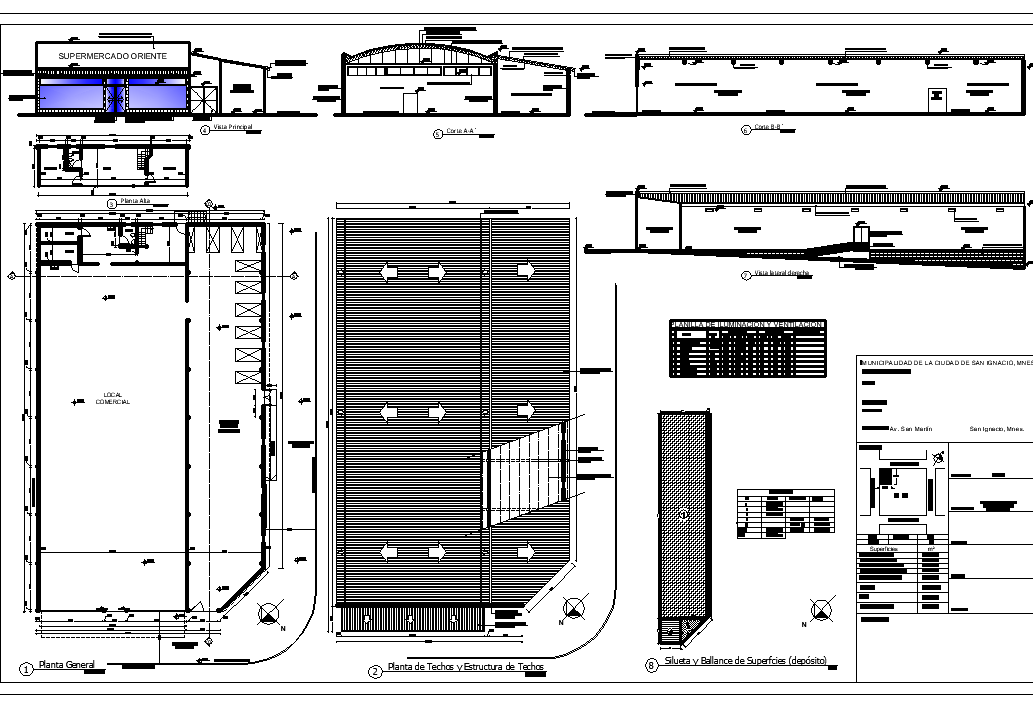Super market plan autocad file