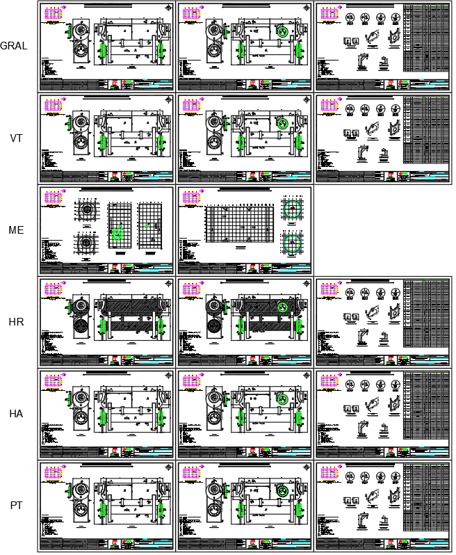 Super High-Pressure Gas Process Layout CAD with Sections in Details