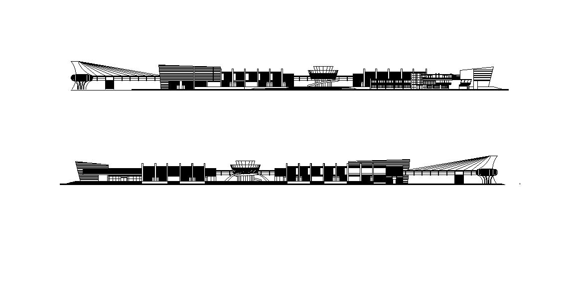 Supermarket front elevation drawing provided in this AutoCAD file. Download the AutoCAD file.  